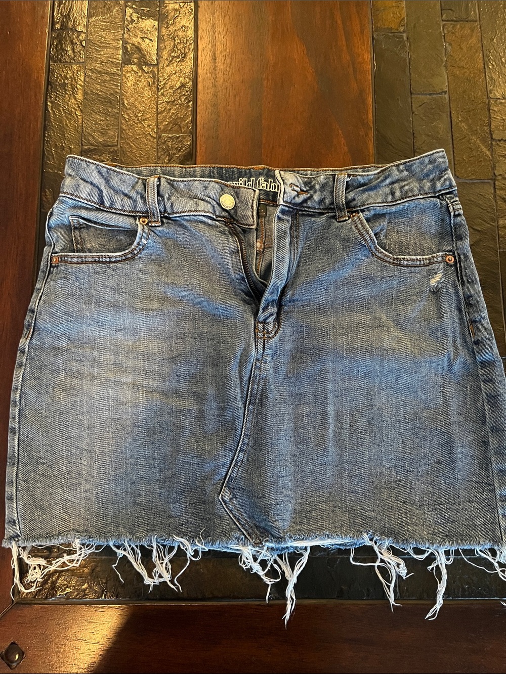 Wild Fable faded Blue Denim Mini Skirt